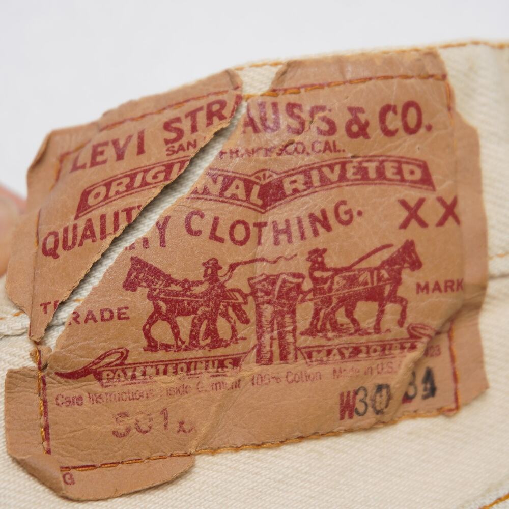 Vintage Levi’s 501 Jeans W31 L34 USA Made Painted Western Art Cactus‎ Snake Sun - Picture 6 of 13